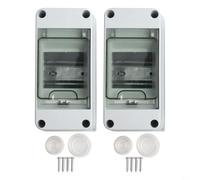 Coffret Distribution 2PCS IP65 Étanche Extérieur | IP65 étanche, ABS pour robuste, montage mural, 3 voies, standard, intérieur extérieur