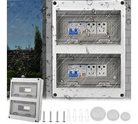 Coffret Distribution Saillie, Boîte à Fusibles Saillie Armoire électrique Ip65 étanche Avec Porte 2 Rangée Pour 24 Modules Distributeur Saillie Pour Jardin Ou Extérieur Correspond à Norme Pièce Humide