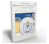Coffret DIY - Broderie décorative - L'Ours Roi Multicolore