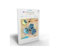Coffret DIY origami - 4 Vide-poches - Fleurs bleues