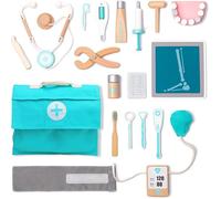 Coffret Docteur en Bois Jouet, Set de Jeu Docteur pour Enfants, Coffret Docteur Jouet 18 Pièces