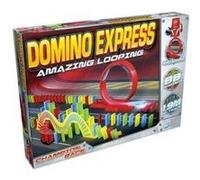 Coffret Domino Express Amazing Looping 1,9 m de piste - Circuit avec looping, double pont, rails express - Jeu construction
