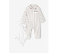 Coffret dors-bien en flanelle + doudou beige 24M(86CM)
