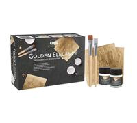 Coffret Dorure à la feuille - KREUL - Golden Elegance - 10 pièces - Or - Pour objets décoratifs