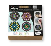 Coffret - Dot painting - 8 formes + support + peintures + accessoires - Aladine