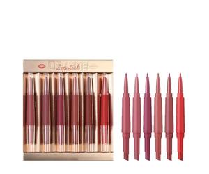 Coffret Double Embout de Rouge à Lèvres et Crayon à Lèvres Mat,Kit de 6 Pièces pour Maquillage des Lèvres en Velours Mat avec Effet de Tache Persistante | Gloss Maquillage Beauté Résistant aux Traces