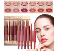 Coffret Double Embout de Rouge à Lèvres et Crayon à Lèvres Mat,Set de 6 Pièces Combo Crayon à et Rouge à Mat pour Femme | Kit de Maquillage Gloss Beauté Imperméable pour Filles Mère