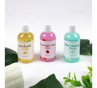 Coffret Douche 200ml - Gel Douche Vanille, Bain Moussant Monoi, Gommage Corps Rose - Cadeau pour Femme, Routine Hygiène - Moment Relaxant, Soin Corps Parfumé - Coffret Soin du Corps Femme