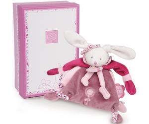 Coffret doudou attache sucette lapin Cerise