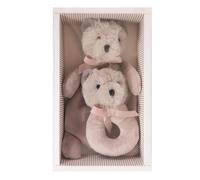 Coffret doudou et hochet ours marron TU