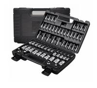 Coffret Douille Cliquet pour Outillage 64 Pièces Outil De Mécanique Automobile 3/8 1/4 1/2 Po. Jeu De Douilles D'entraînement Avec Adaptateur D'impact Et Outils À Main Réducteurs