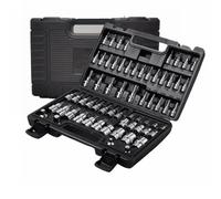 Coffret Douille Cliquet pour Outillage 64 Pièces Outil De Mécanique Automobile 3/8 1/4 1/2 Po. Jeu Douilles D'entraînement Avec Adaptateur D'impact Et Réducteur Kit De Voiture Outils À Main