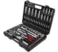 Coffret Douille Cliquet pour Outillage Jeu De Clés À Douille À Cliquet 108 Pièces Outil De Réparation Automobile Clé Dynamométrique Kit Combiné 1/4 " 1/2" Clé À Cliquet Embouts De Tournevis