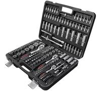 Coffret Douille Cliquet pour Outillage Jeu De Clés À Douille Outil De Réparation Automobile Clé Dynamométrique À Cliquet Kit Pour Combo 171 1/4 3/8 1/2 Outil Manuel