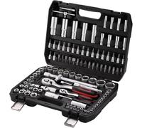 Coffret Douille Cliquet pour Outillage Jeu De Douilles Boîte À Cliquet 108 Pièces Avec Cliquet Réversible De 1/4 Et 1/2 Pouces Clés À Douille, Jeu D'embouts