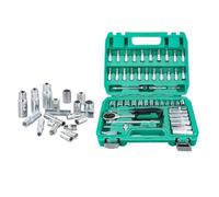 Coffret Douille Cliquet pour Outillage Jeu D'outils De Réparation Automobile Avec Douilles Machine De Réparation Automobile Clé À Cliquet Rapide Pour Motos De Tourisme De Rue 53 Pièces