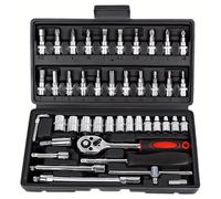 Coffret Douille Cliquet pour Outillage Kit D'outils Mécanicien Automobile Jeu Cliquet Et Tournevis Pour L'entretien Des Vélos Et Des Motos, Kit D'outils À Domicile Avec Outils À Main