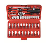 Coffret Douille Cliquet pour Outillage Kit D'outils Réparation Voiture/vélo Clé Dynamométrique À Cliquet Jeu Douilles Tournevis Pour Les Mécaniciens Automobiles Amateurs De Bricolage 46 Pièces
