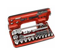 Coffret Douilles 1/2"" 6 Pans Métriques - FACOM - S.161DBOX1PB - Avec Cliquet à Manche Rotatif S.360