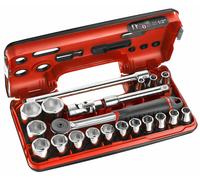 Coffret douilles 1/2'' 6 pans métriques - 21 pièces FACOM S.161DBOX1PB