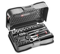 Facom Coffret douilles 1/4 R.161-6P6HXPB – 6 pans métriques, 37 pièces