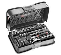 Facom Coffret douilles 1/4 R.161-6P6HXPB – 6 pans métriques, 37 pièces