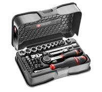 Coffret douilles 6 pans en pouces et embouts 37 pièces 1/4' - FACOM - R.161-5P6U