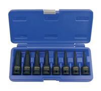 Coffret Douilles à Choc hexagonal 1/2 Pouce, 8 Tailles en Acier