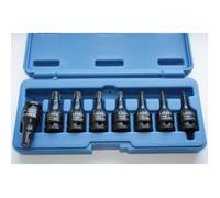 Coffret douilles à choc Ribe 8 pièces Cr-Mo, M4-M14, 1/2 pouce
