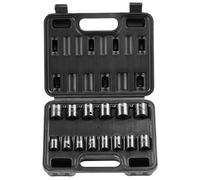 Jeu Douilles à Chocs en Acier Allié Cr-Mo pour Atelier et Auto 3/8" 0,7-2cm 14PCs