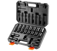 Coffret Douilles à Chocs -VEVOR-Kit pour Clé à Cliquet 14PCs, en Acier Allié Cr-Mo, Marquages de Taille Faciles à Lire, Atelier