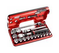 Coffret douilles DBOX (21 pcs) 6 pans métriques 1/2" - FACOM SL.DBOX1PB