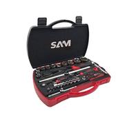 SAM Outillage - Coffret 75-SHR60 - Douilles et accessoires 1/4'' et 1/2'' 60 pièces