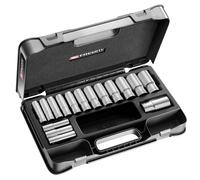 Coffret douilles 1/2' longues 12 pans métriques FACOM - 16 pièces - S.404AE