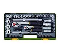 Proxxon Jeu de clés à douille en pouces 23294 – 1/4 (6,3 mm) et 1/2 (12,5 mm) – 65 pièces