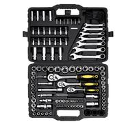 VEVOR 121PCs Coffret d'Outils de Mécanicien Douilles 1/4" 3/8" 1/2" SAE Métrique