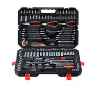 Coffret d'Outils de Mécanicien 314PCs pour Bricoleurs Réparation Automobile et Domestique Jeu de Douilles Métriques avec Embouts