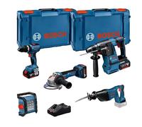 BOSCH GSB+GBH+GWS+GSA+GL+3×5+GAL PROFESSIONAL Set de 5 outils 18 V 0615A5007S