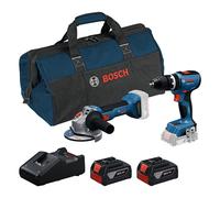 BOSCH PROFESSIONAL GSB 18V-65 +GWS 18V-8+ (2xGBA 4.0Ah+GAL 18V-40+sac a outils) 0615A5008Z