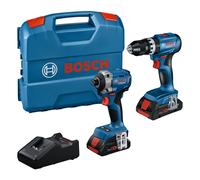 Coffret d'outils sans fil BOSCH (GSB 18V-45 + GDR 18V-215, 2x ProCORE, 18V 4.0Ah, GAL 18V-40, mallette) 0615A50069