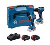 Coffret d'outils sans fil BOSCH (GSR 18 V-65 + GDR 18 V-215, 2 batteries GBA 18 V 5,0 Ah, GAL 18 V-40, L-Boxx136) 0615A50090