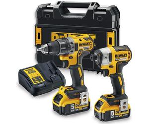 Coffret d'outils sur batterie DeWALT Combo 18V 2x5,0 Ah DCK268P2T