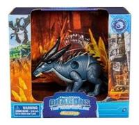 Coffret dragons les neuf royaumes : dragon tornade sismique noir avec battement des ailes - set figurine + 1 carte tigre - personnage Noir