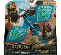Coffret dragons tempête avec battement des ailes + dresseur astrid - viking - set figurine et 1 carte - personnage