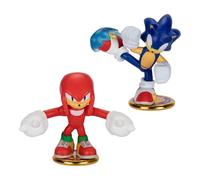 Coffret Duel AKEDO Sonic The Hedgehog avec Sonic et Knuckles, Combattants Miniatures à Collectionner, 5,7 cm, Contient 2 manettes de Combat