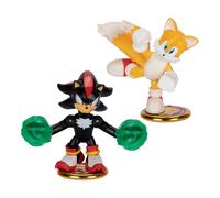 Coffret Duel AKEDO Sonic The Hedgehog avec Tails et Shadow, Combattants Miniatures à Collectionner, 5,7 cm, Contient 2 manettes de Combat