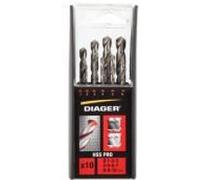 DIAGER - Forets HSS meulé taillé - Coffret de 10 forets - Perçages aciers alliés et non-alliés - Usage polyvalent - diamètre de 1 à 10mm