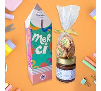 Coffret duo Caramel et Biscuits au beurre | Collection Merci | Remerciement Maîtresse Maître Atsem Nounou Collègue