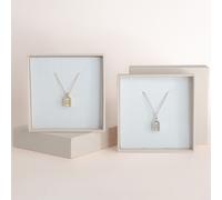 Coffret duo colliers Maman et Papa (plaqué or - argent rhodié)