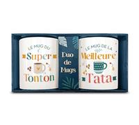 Coffret Duo de Mugs Meilleure Tata & Super Tonton